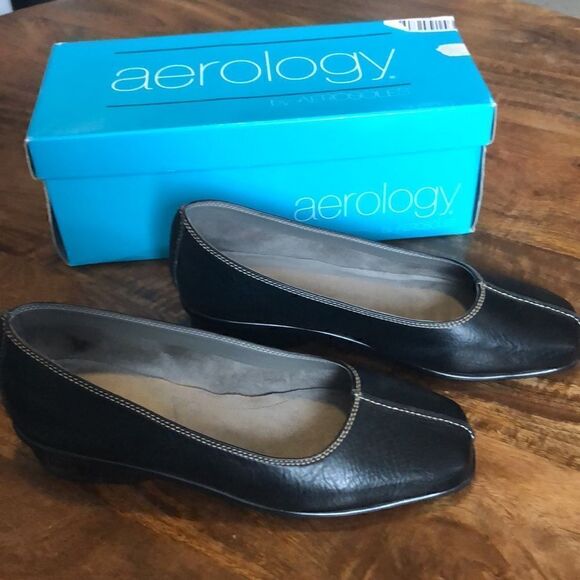 Aerology by Aerosoles “Epitome” Black Loafer Flats-size 7.5 Wide - Picture 4 of 8